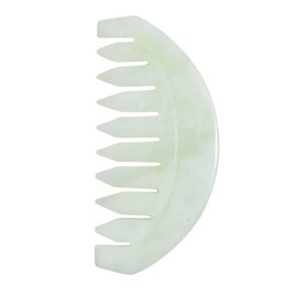 1pc Massage Comb Gua Sha Facial Tools Gua Sha Combs Guasha Facial Guasha Scraping Scalp Comb Guasha Comb Decorating Tools Head Massage Board Bride Care Jade Anti-Static Comb White