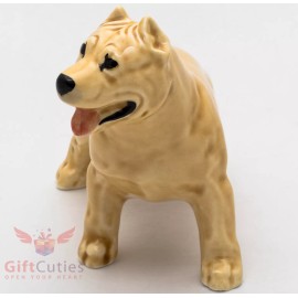 Porcelain Figurine of the American Staffordshire Bull Terrier Dog