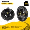 13" 4.00-6 Flat Free Wheels Replacement 2-Pack Solid Tire and