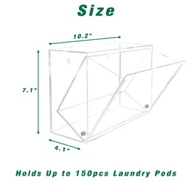 Gnjoyxuan Laundry Pods Container for laundry room organization, Acrylic Candy dispenser Coffee Pod Holder Dishwasher Pods Container for Wall or Hanging