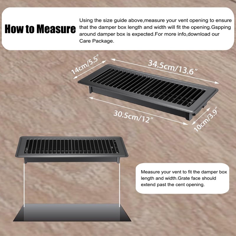 Sumnacon Pack of 3 Floor Vent Covers Metal Floor Register