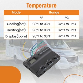 maXpeedingrods 83303862 RV Digital Thermostat, Heat/Cool T-Stat Wall Thermostat, for 8330-336 8330-368 8330-338v8330-339 Black