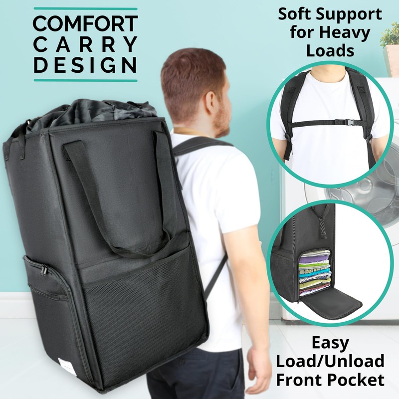 Terra Home College Essentials Travel Size Laundry Backpack - Portable,