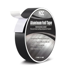 Aluminum Foil Tape 1" x 164Ft Premium Duct Tape Heavy Duty High Temperature HVAC Waterproof Ducting Dryer Vent Insulation Adhesive Tape for Ductwork Sealing Metal Repairing HVAC Air Ducts Insulation