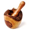 Wooden Mortar and Pestle, Olive Wood, Naturally Edge