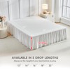 Uozzi Bedding Bed Skirt Queen Size Three Fabric Sides Elastic