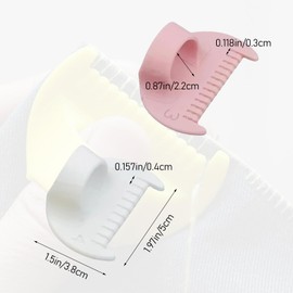 4PCS 3mm/4mm Edge Stitch Lock Sewing Gauge.Thumb Guide Ruler for Precise Hemming, Quilting & Fabric Stitching, Lightweight DIY Sewing Tool Kit.(3mm/4mm)