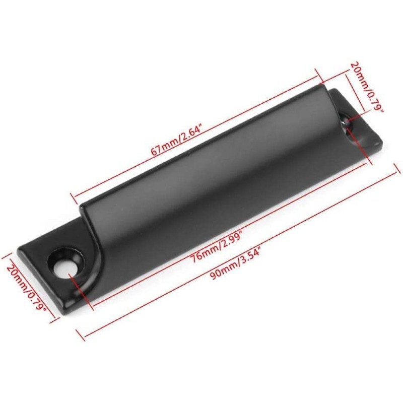 Taicols 2 Pcs Sliding Door Handles, Aluminum Alloy Curved Handle