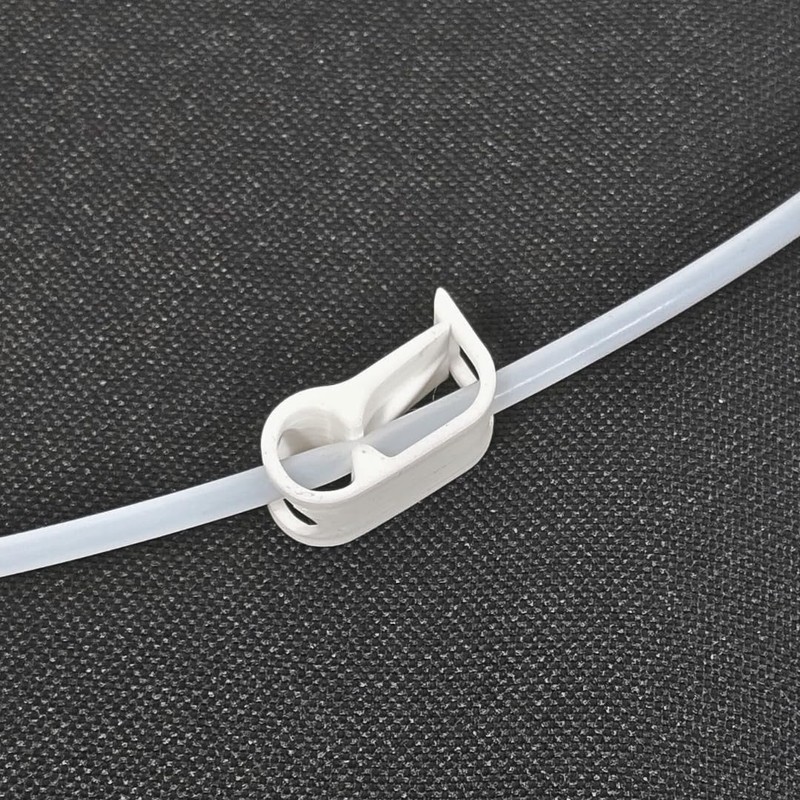 Tube Clamps, White, Pack of 5, 28 x 23 x