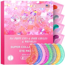Onespring Under Eye Patches (24 Pairs) - Upgrade Eye Gel Pads for Wrinkles, Puffy Eyes, Dark Circles, Eye Bags, Natural Collagen Eye Gels Pads, Under