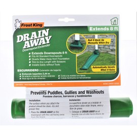 Frost King Drain Away 7 in. H x 7 in. W x 8 ft. L Green Plastic K Downspout Extension