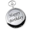 Engraved 80th Birthday Pewter Happy Birthday Feature Pocket Watch and