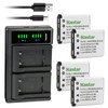 Kastar 4-Pack Battery and LTD2 USB Charger Compatible with Sanyo
