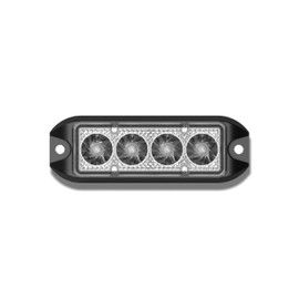 Ledqusa Swift 3.0 TIR 3 watt 4 LED Strobe Light for Police Cars, Construction Trucks, Service Vehicles, Plows, Emergency Vehicles. Surface Mount Grille Flashing Hazard Beacon Light