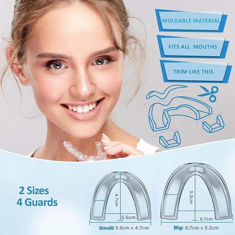 Reusable Night Mouth Guard for clenching Teeth, Custom Fit, No