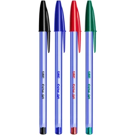 Bic Cristal Soft Ballpoint Pens Medium Tip (1.2 mm) with Easy Glide Ink – Black, Box of 10