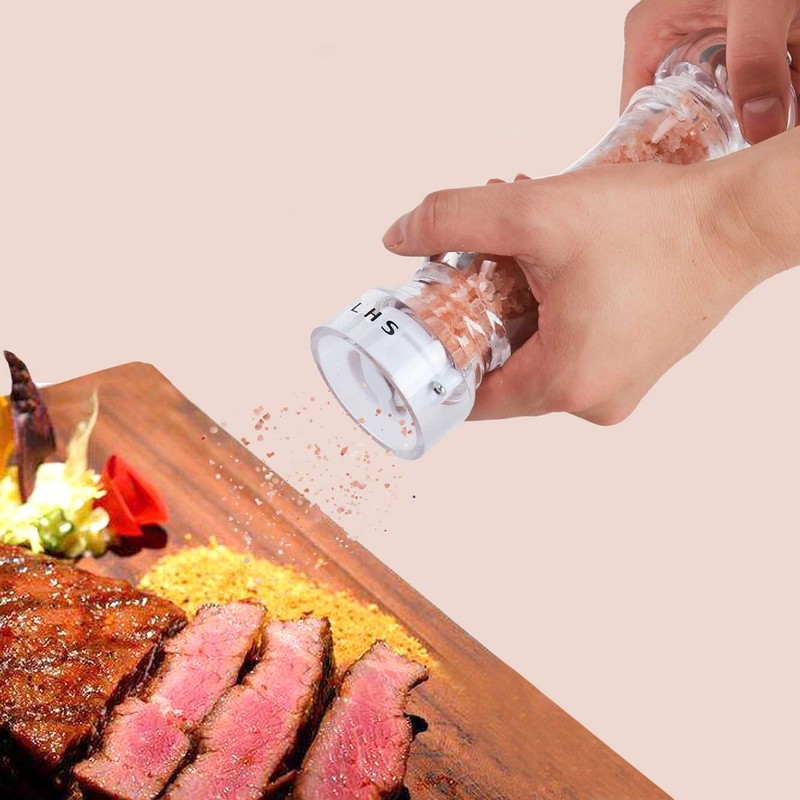 LHS Pepper Mill Grinder Salt Grinder Peppercorn Grinders with Adjustable