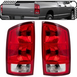 EPIC LIGHTING OE Style Halogen Tail Lights w/Bulbs & Board Assembly Replacement for DGE 02-06 RAM 1500 2500 03-06 RAM 3500 [ CH2800147 CH2801147 55077347AD 55077348AF ] Pair