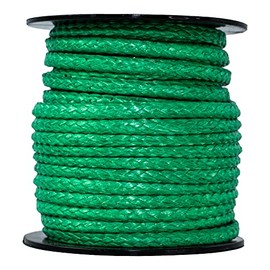 SGT KNOTS Hollow Braid HMPE Rope for Arborists, Boating, Camping, Crafting, Cord, Indoor and Outdoor, Lifting Slings and More (1/8", 50ft, Green)
