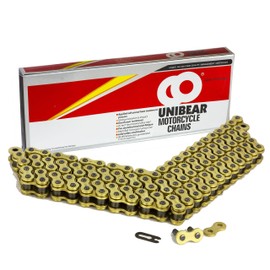 520H 120 Links Gold Heavy Duty Drive Chain with Connecting Link for Motorcycle ATV Dirt Bike