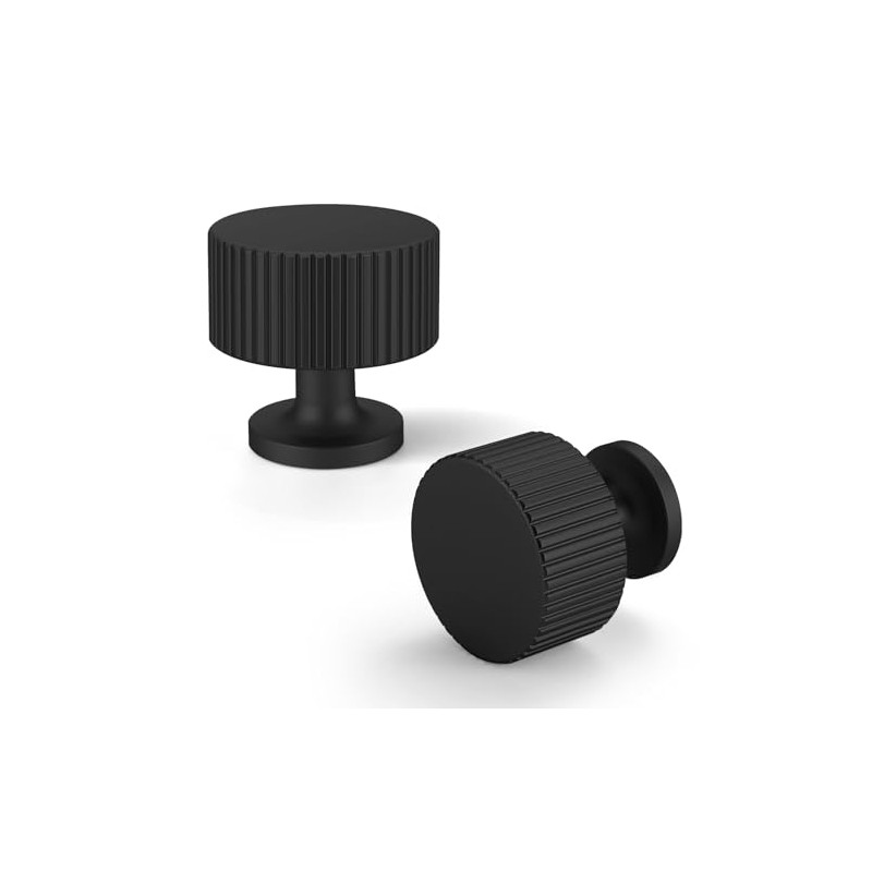 10 Pack Matte Black Cabinet Knobs for Kitchen Cabinets and