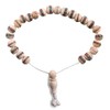 BUDDHAFIGUREN Hand-Mala Buddhist Bracelet White Horn with Stones 9 mm