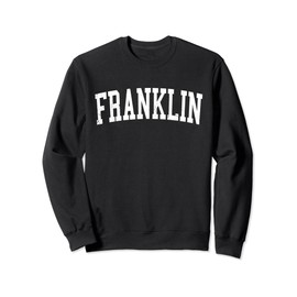 Vintage Franklin Square NY Distressed White Varsity Style Sweatshirt