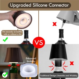 WILIT Wireless Bottle Lamp for Liquor Bottles, 3-Level Brightness Cordless Lamp Shades for Table Lamps, Battery Operated Lamp for Bedroom, Bar Decor, Living Room, Cute Desk Lamp for Women Gifts