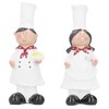 Resin Couple Chef Figurine Sculptures Statues Decor Kitchen Bar Cabinet