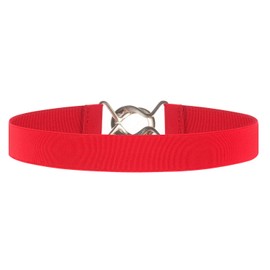 Syuer Women Stretchy Skinny Waist Belt Simple Style Elastic Belt for Jeans Dresses, Red, XXL-XXXL (35”-45”)