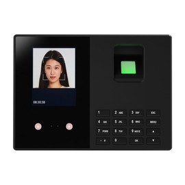 Bisofice T200 Time Attendance for Small Businesses German, Time Tracking Device Supports Face Recognition, Fingerprint, Password, No Monthly Fees