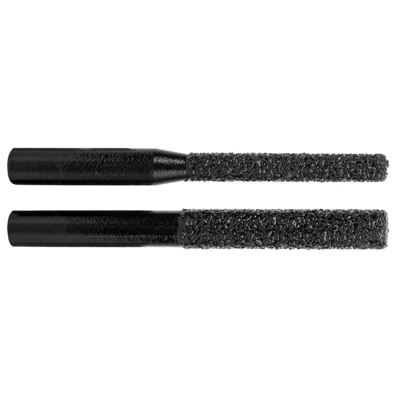 2Pcs Diamond Router Bits Black Brazed Straight Shank for Quartz