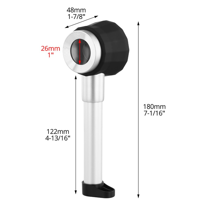 QWORK® Handheld Magnifier 10X Amplification with 3 Light and Measuring