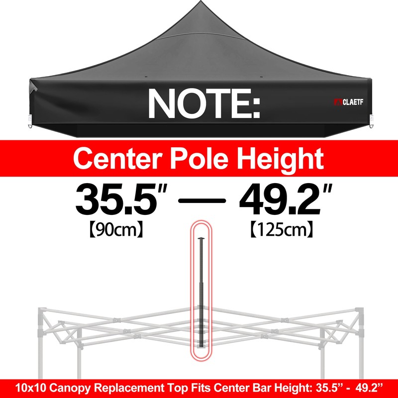 CLAETF 10x10 Canopy Replacement Top for Pop Up Canopy Tent