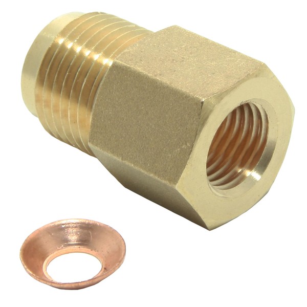 Reducing Nipple / Connector Brass M3/8 to F1/4 Including Sealing