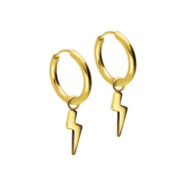 FILANGO 1 Pair of Surgical Steel Ear Clicker Hoop Earrings | Flash | Choice of Colours and Sizes, Stainless Steel