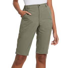 baleaf Women's Cargo Shorts Quick Dry Walking Hiking Shorts Lightweight Water Resistant Zip Pockets UPF50+ Outdoor Travel Sage Green XL