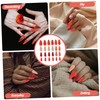 WOONEKY 24pcs Nude Press Nails for Women Minimalist Fake Nail