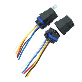 OCESTORE 2 Pack 119-7493 80 Amp SPDT 5-Pin Trim & Tilt Relay Plug Socket Cook Mfg Set 7493 12V DC P/N 14 AWG Hot Wires with Interlocking Relay Socket and Harnesses