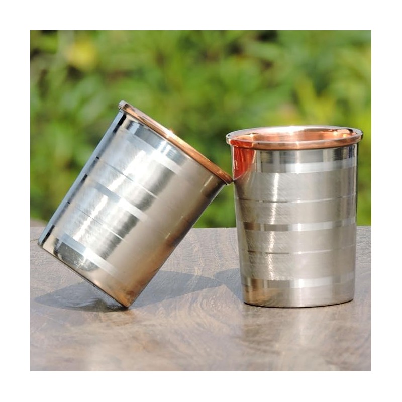 ANCIENTIMPEX Set of 2 Outer Stainless Steel and Inner Pure