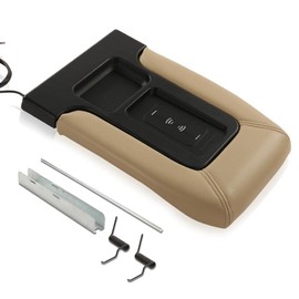 PIT66 Center Console Armrest Kit, Compatible with 99-07 Silverado Avalanche Suburban Tahoe Sierra Yukon square Beige