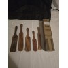 ADE 5PCS Wooden Spurtles Set, Non-Stick Natural teak Wood Spatulas