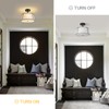 13'' Semi Flush Mount Ceiling Light Fixture,3-Light Black Light Fixtures