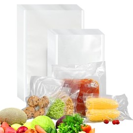 100PCS Bolsas para Sellar al Vacío Bolsa de Vacío de Gofradas para Alimentos Bolsas de Plástico para Bolsas Envasar al Vacío para Conservación y Cocción (50pcs 20 * 30cm + 50pcs 17 * 25cm)