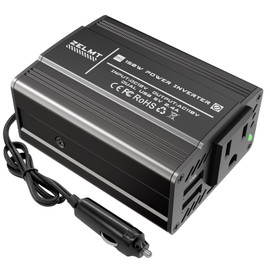 150W Car Power Inverter 12V to 110V AC - ZELMT Car Plug Adapter Outlet with Dual USB Ports (4.8A) - Compact Vehicle Charger for Laptop, Road Trips