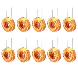 sourcing map Horizontal Toroid Magnet Inductor Monolayer Wire Wind Winding 6ACoil Pack of 10