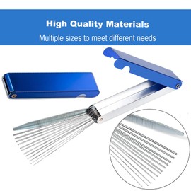 Motfittings Carburetor Cleaning Kit, 13 Wires + 10 Needles + 5 Brushes + 1 Pick, Premium Torch Tip Cleaner, Carbons Dirt Jet Remove, Suitable for Auto, Motorcycles, ATV, Welder, Lawn Equipment