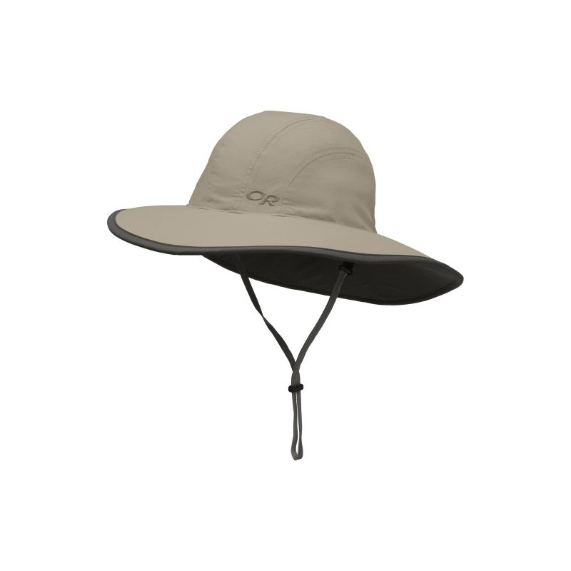 Outdoor Research Kid's Rambler Sombrero Hat (Small, Khaki/Dark Grey)