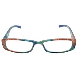 Calabria 746 Cute Tropical Floral Reading Glasses +2.25 Blue Women Trendy Fashion Hawaiian Print Readers Colorful Eyeglasses
