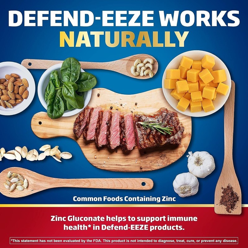 COLD-EEZE Defend-EEZE Immune Support Dietary Supplement Lozenges, 100% Daily Value